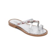 Alma Silver Sandals With Crystal Jewels image