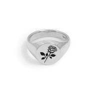 Rose Signet Ring -Sterling Silver image