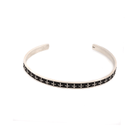 Maharani Men's Silver Open Bracelet