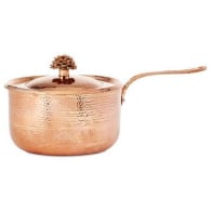 Copper Saucepan 2.8 Qt With Flower Lid image