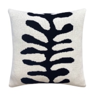 Organic Shape Wool & Cashmere Knitted Cushion White image