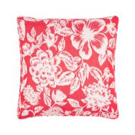 Floral Red & White Cushion image