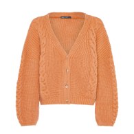 Sienna Cable Short Co-Ord Cardigan Apricot image