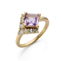 Amethyst & Blue Topaz Ring image