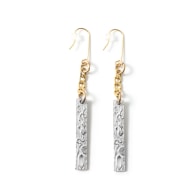 Earrings Maceio - Pewter & Gold image