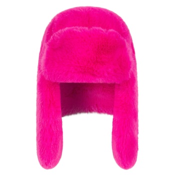 Magenta Pink-super Fluffy Luxury Faux Fur Bucket Hat-pink 