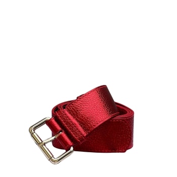 Women's Red Leather Belts | Wolf & Badger Women's Red Leather Belts | Wolf & Badger