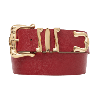 Women s Designer Red Belts Wolf Badger