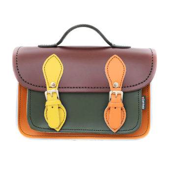 Designer leather satchel sales