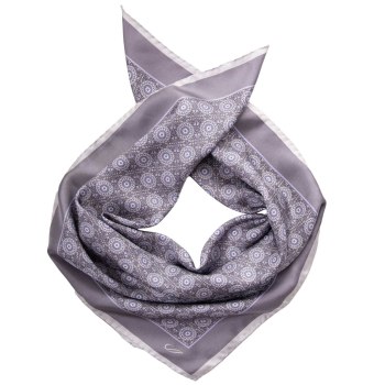 Elizabetta Men's Large Silk Bandana - Brown Neckerchief