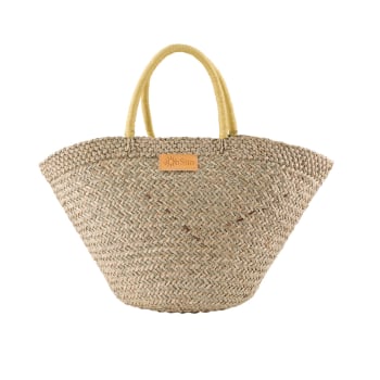 Oat Small Classic Market Tote with Braided Handles - Straw Tote Bags | Likha