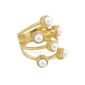 Pearl Star Circle Disk Charms Gold Vermeil Bracele, VicStoneNYC Fine  Jewelry