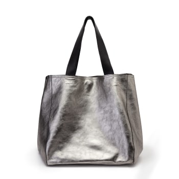 Silver Brindle Fur Leather Tote with Tassels – LPDstudios