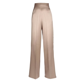 Silk Pants Silk Satin Trousers High-waisted Light Beige Silk Pants Silk  Straight-leg Pants Silk Palazzo Trousers Silk Lounge Pants -  Norway