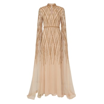 Neutral evening gowns best sale