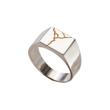 Mens designer hotsell rings silver