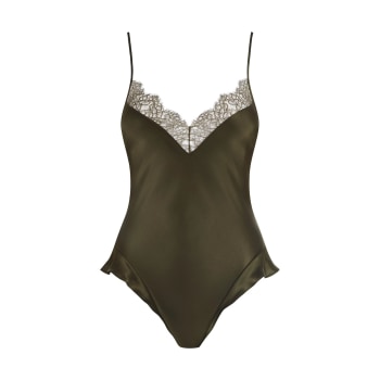 Green Silk Bodysuits Women's Designer & Luxury Fashion