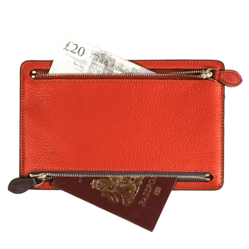 Designer Passport Case Leather Wallet