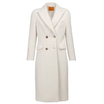 White designer coat clearance