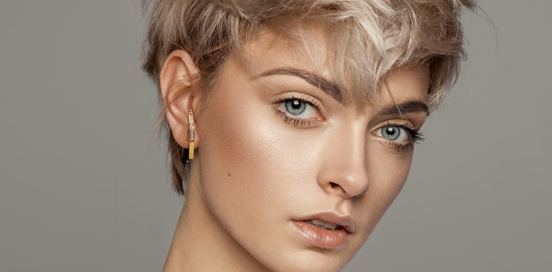 Sequenced Triple Arc Earrings With Pave CZ Silver Meulien