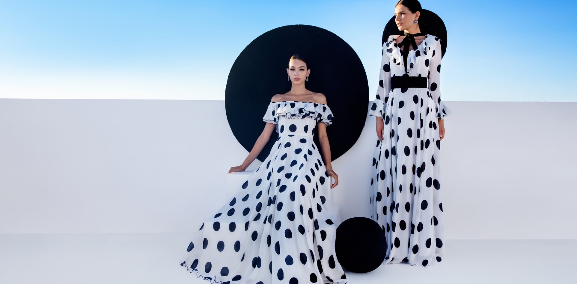 Silk Dress Scarlett With Polka-Dot Print Maxi by MATSOUR'I