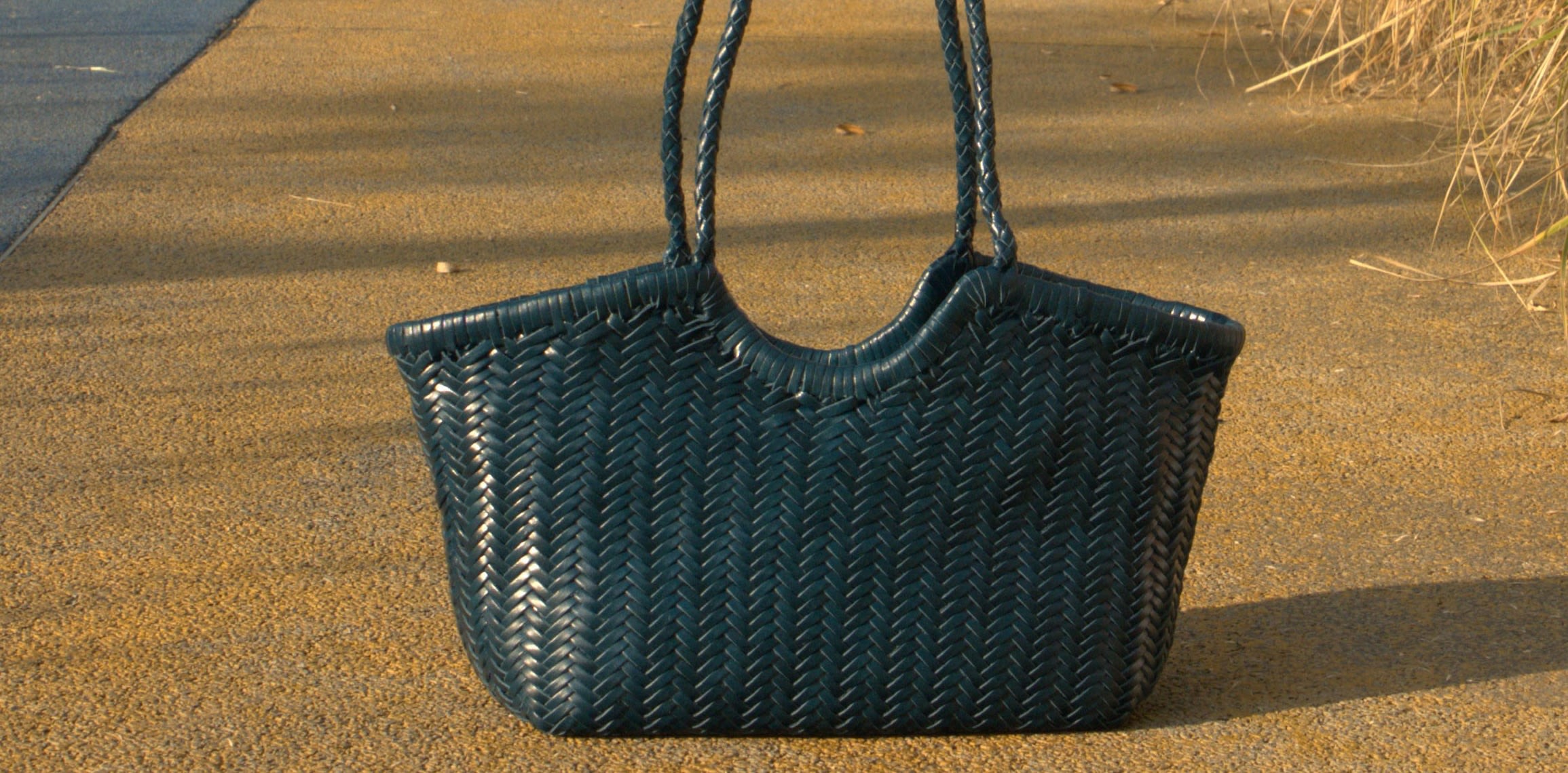 Woven Leather Tote 'Elisabetta' - Tan | RIMINI | Wolf & Badger