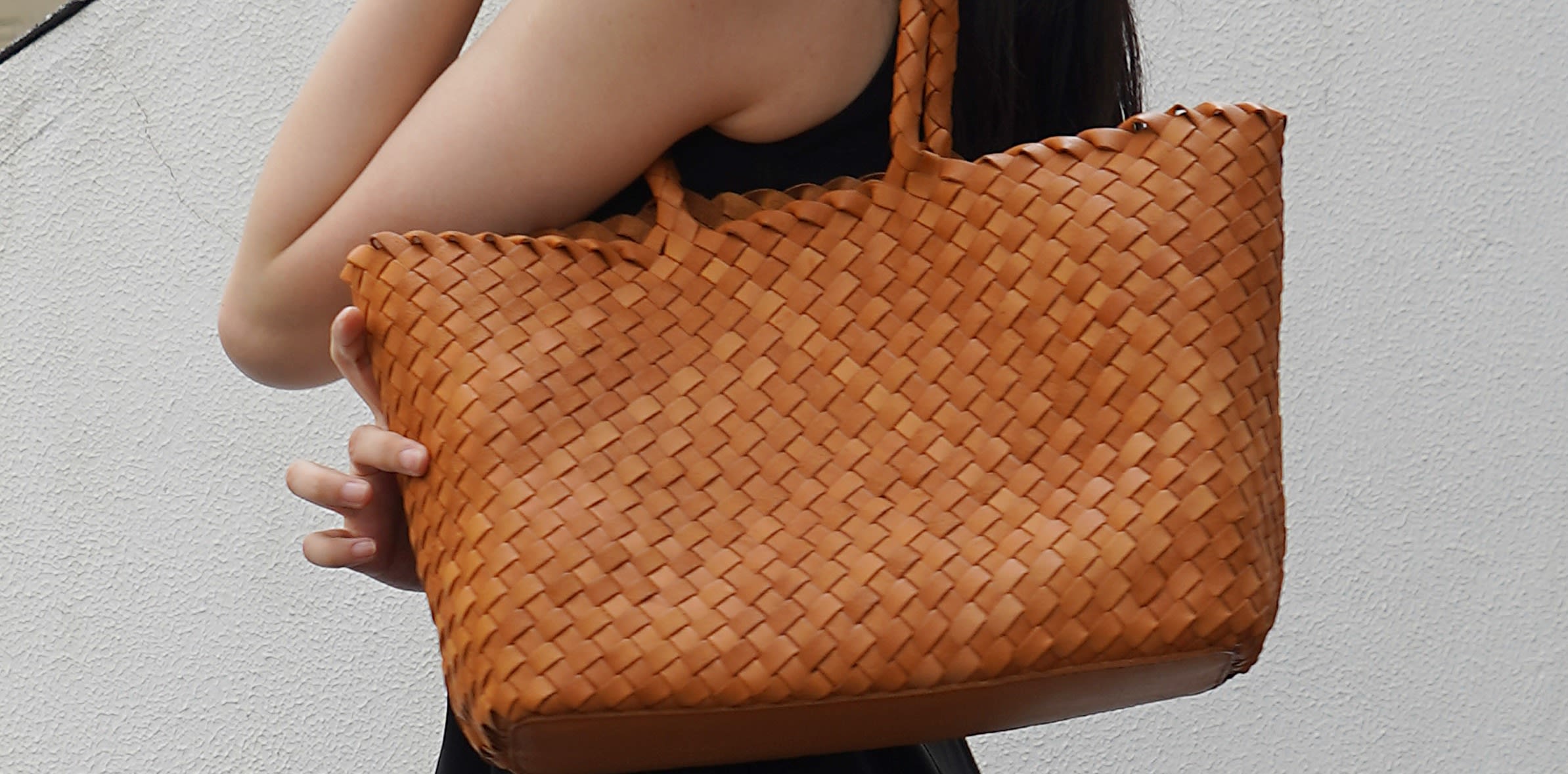 Woven Leather Tote 'Elisabetta' - Tan | RIMINI | Wolf & Badger