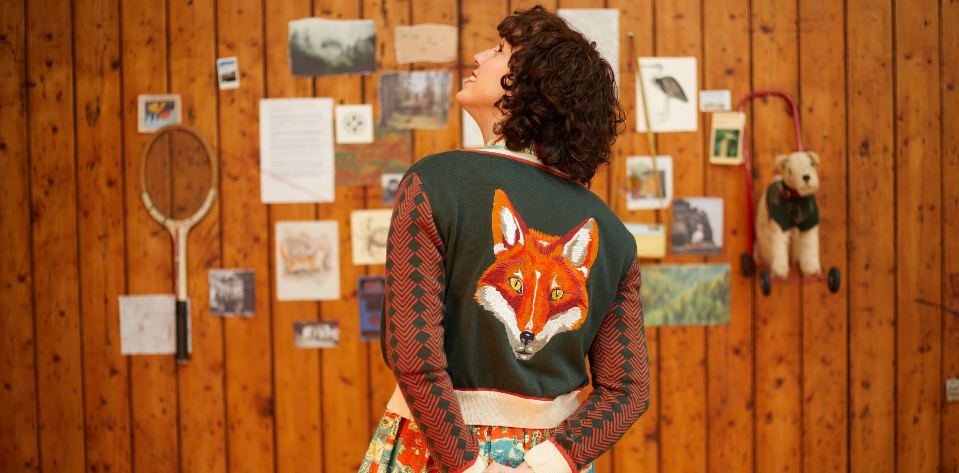 Green Fox Embroidered Vera Cardigan by Palava – Modern Millie