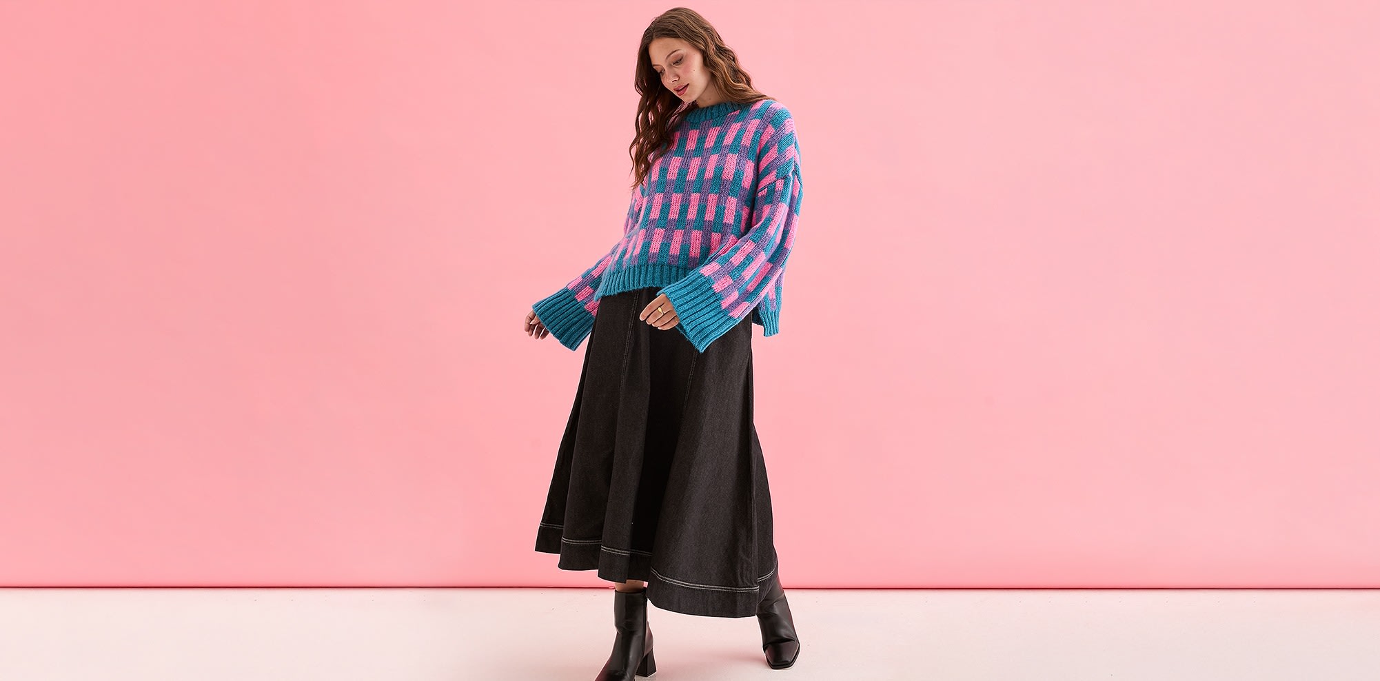 Alex Cable Balloon Sleeve Maxi Cardigan - Denim | Cara & The Sky