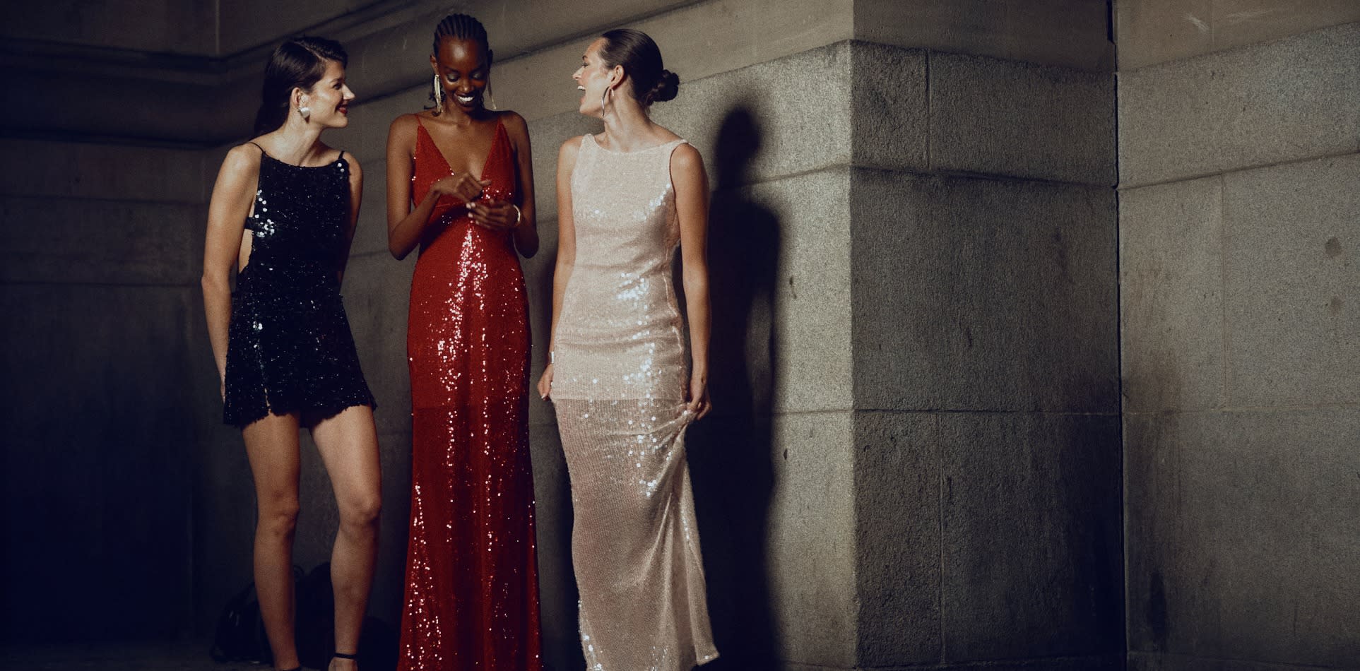 Champagne Halter Maxi Dress With Scarf | Aisl