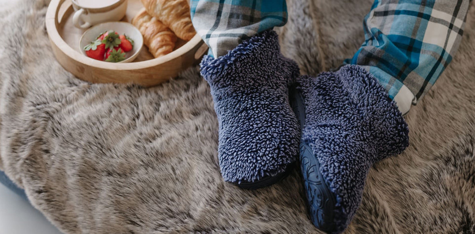 Marilyn Classic Faux Fur Slipper Boot Seafoam/Turquoise