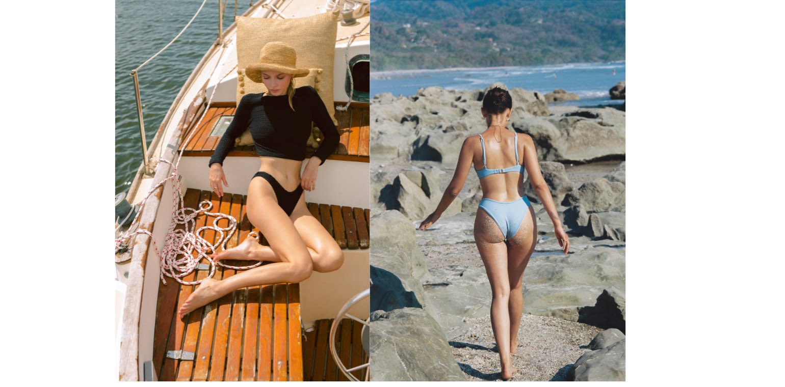 Isla Floral Bustier Bikini Top Montce Swim Wolf Badger