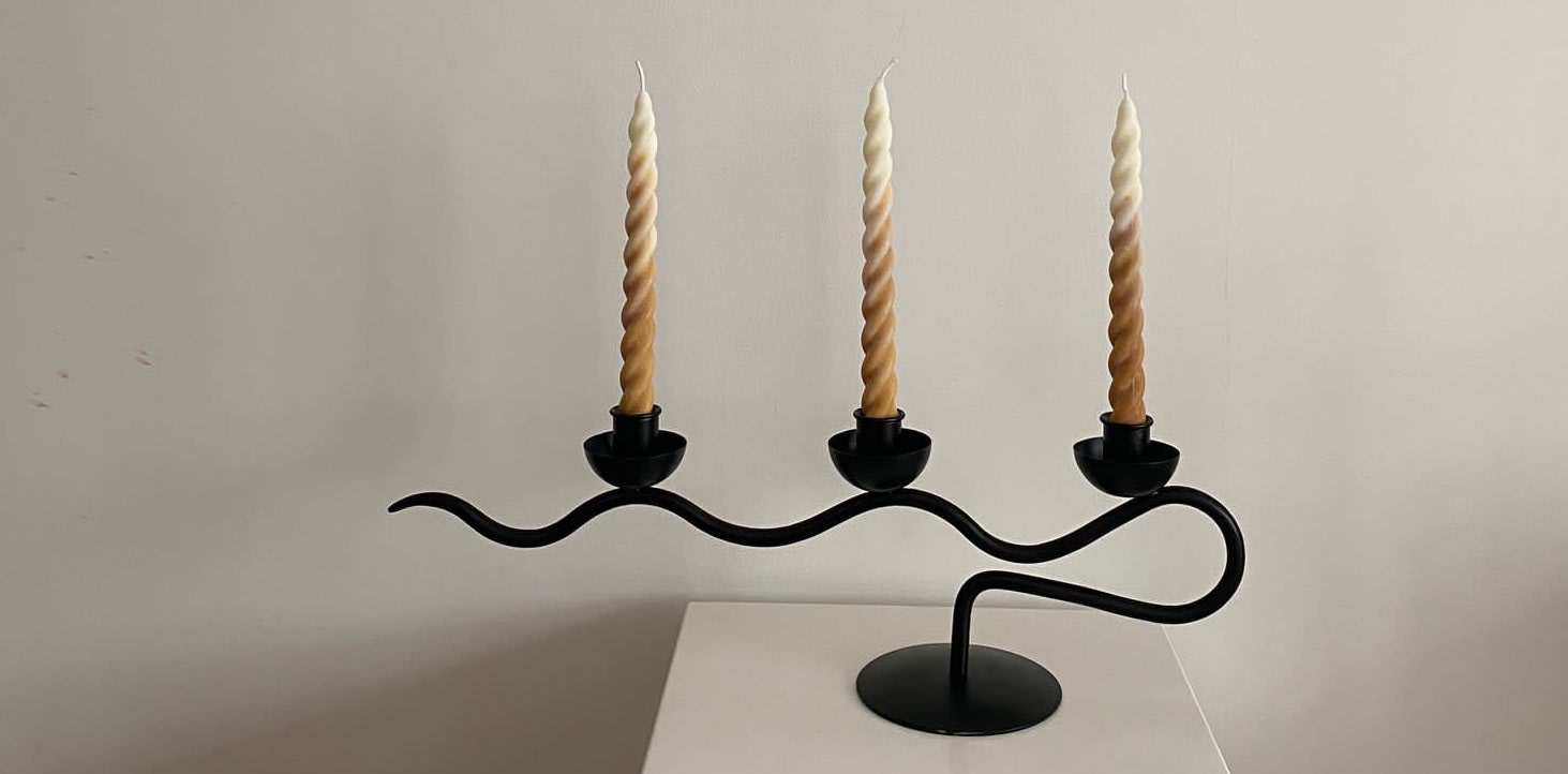 Candle Forged Iron Holder.handmade Metal Candle Holder.wrought Iron  Candlestick. -  Australia