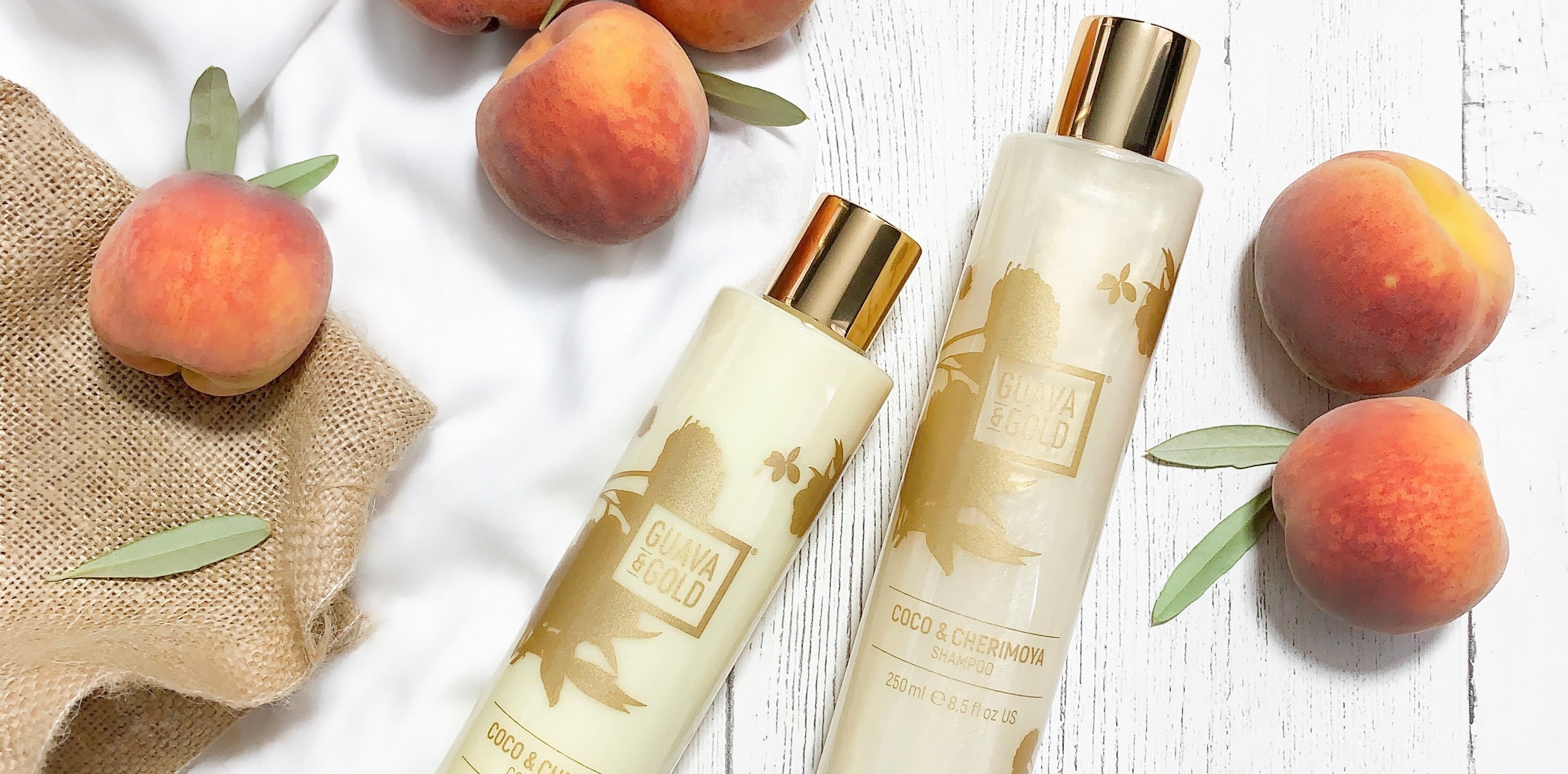 Coco & Cherimoya Bath & Shower Gel | Guava & Gold | Wolf & Badger