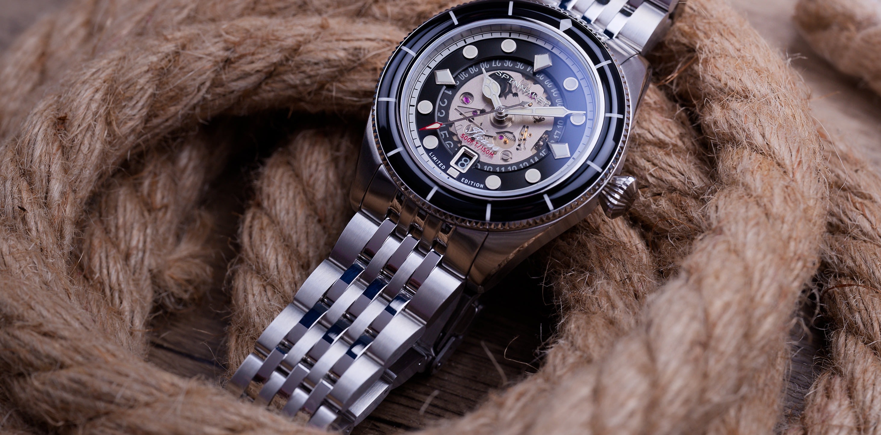 Spinnaker Dumas Men's Japanese Automatic Soda Blue Watch 