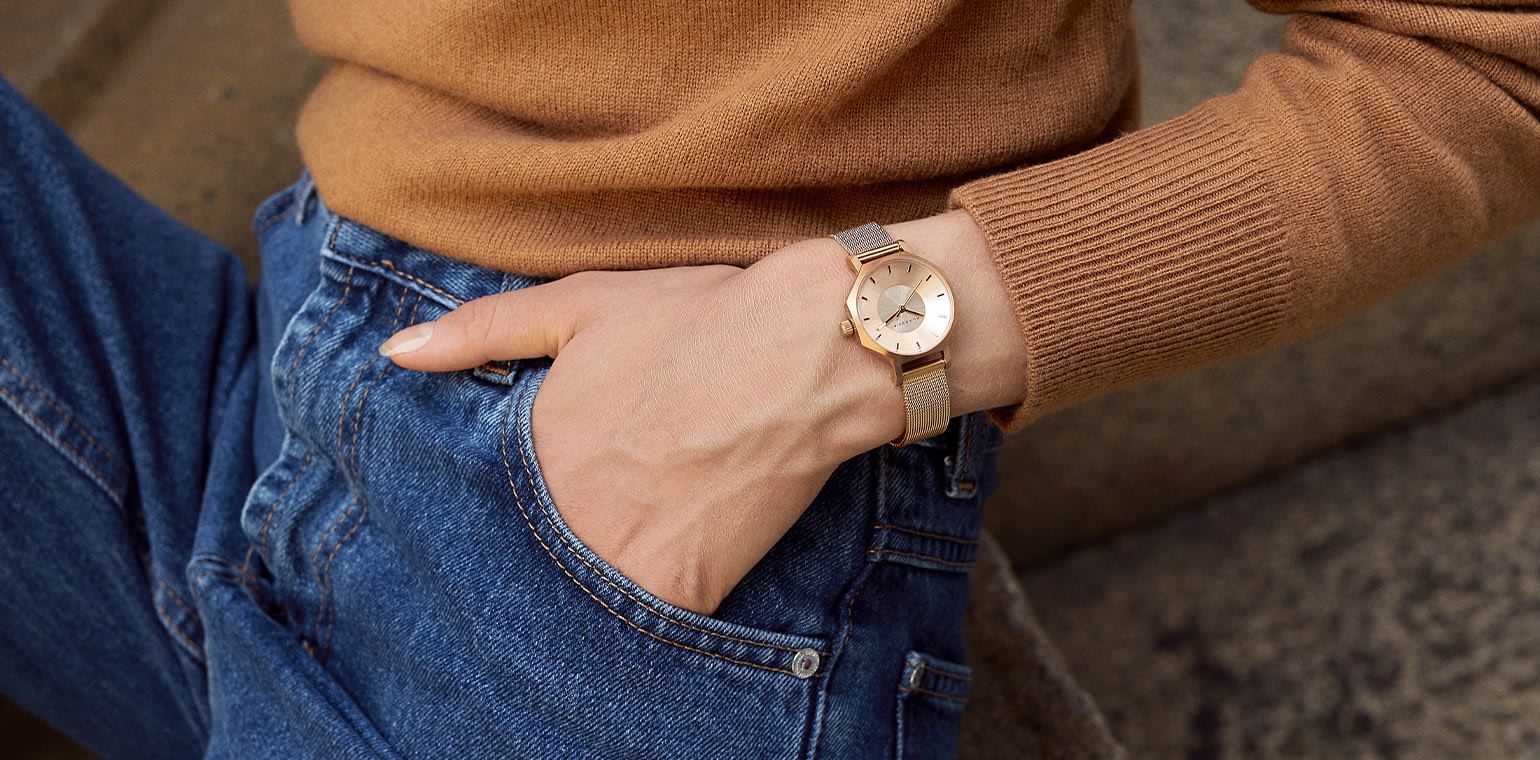 Volare Rose Gold With Mesh Band 42Mm by KLASSE14