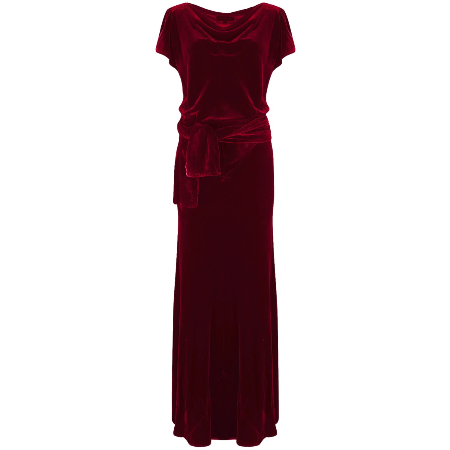 Pretty Eccentric Agatha Maxi Velvet Dress - Red