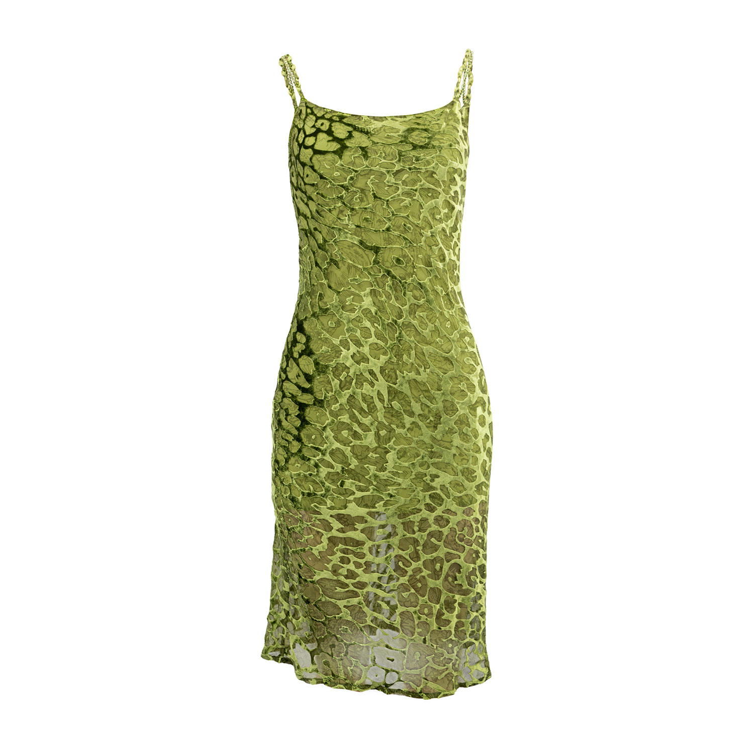 Maui X Lolita Aliana Silk Leopard Slip Dress - Green