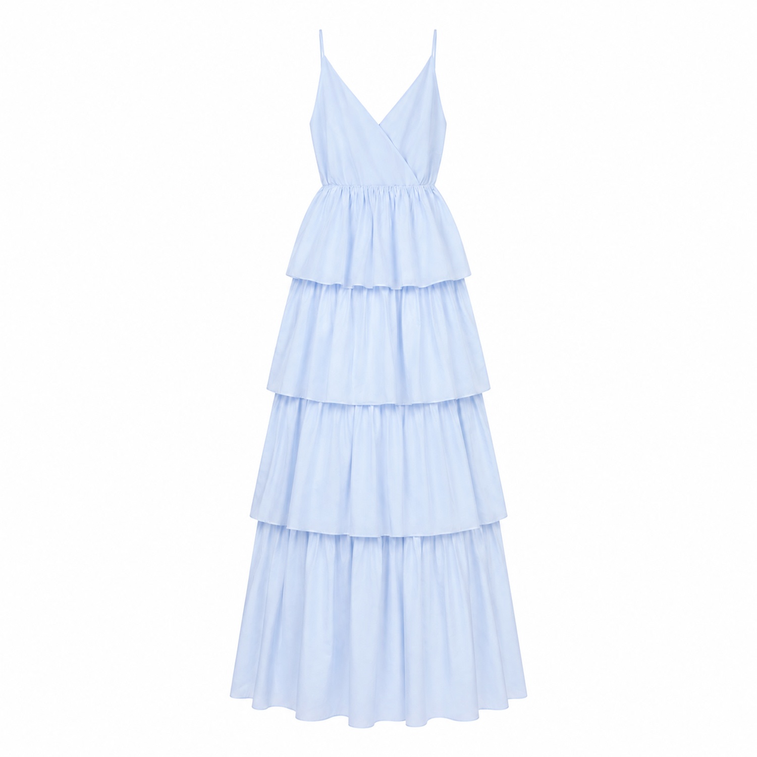 light blue ruffled tulle midi dress Channeling Cinderella in the Made For You' Tiered Ruffle Midi Dress in  Blue  #selfieleslie 