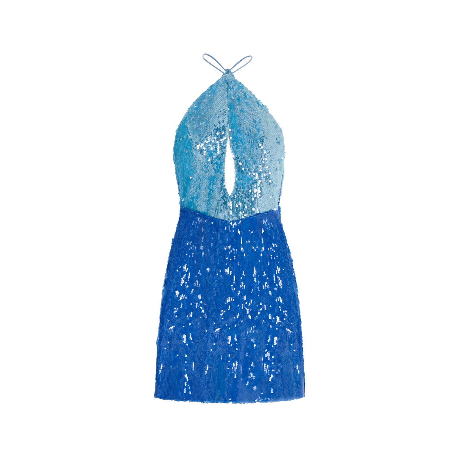 aquamarine blue halter dress Mini Dress- | Herfetch Blue shirt