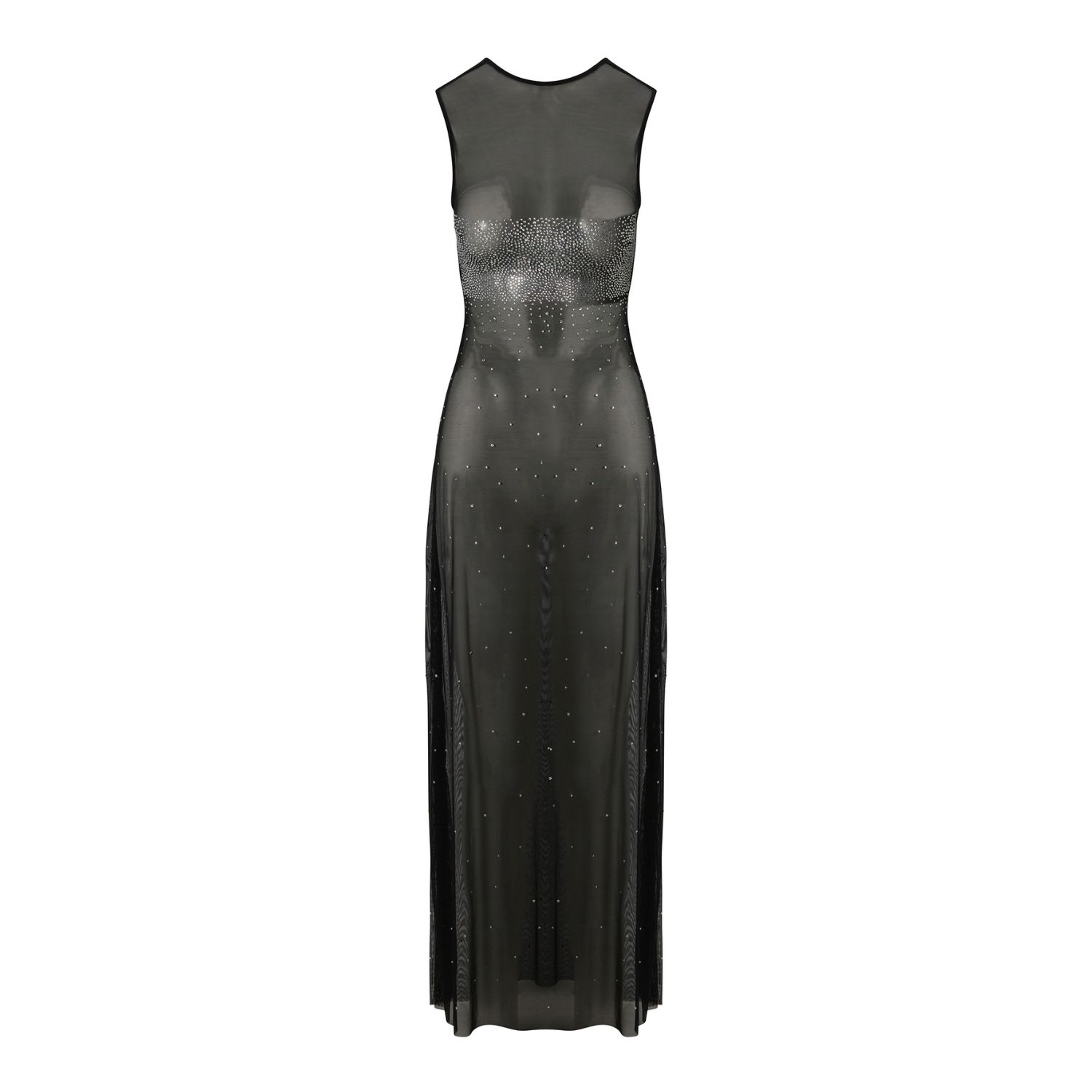 black sheer dresses Monet Sweetheart Top Dress in and sleek details Black sheer panel maxi dress