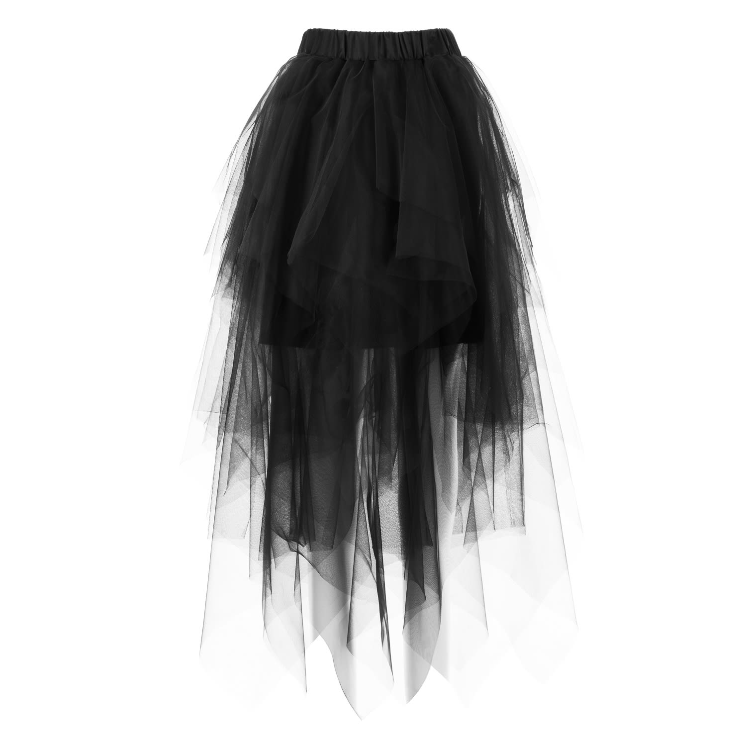 Black Layered Tulle Skirt - Elegant Occasion Wear | JANA COSHÈ