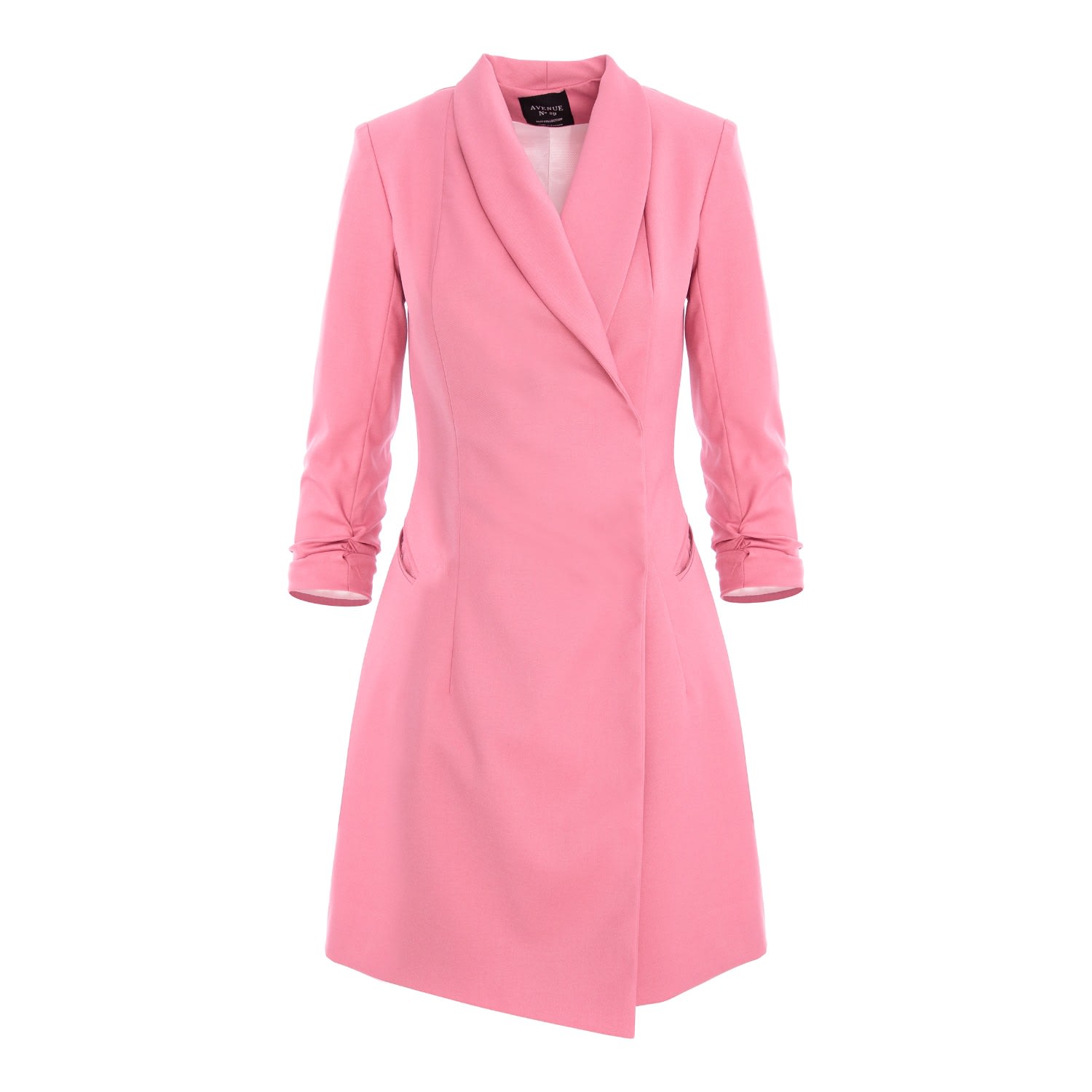 Avenue N29 Asymmetric Tailored Blazer Dress - Pink