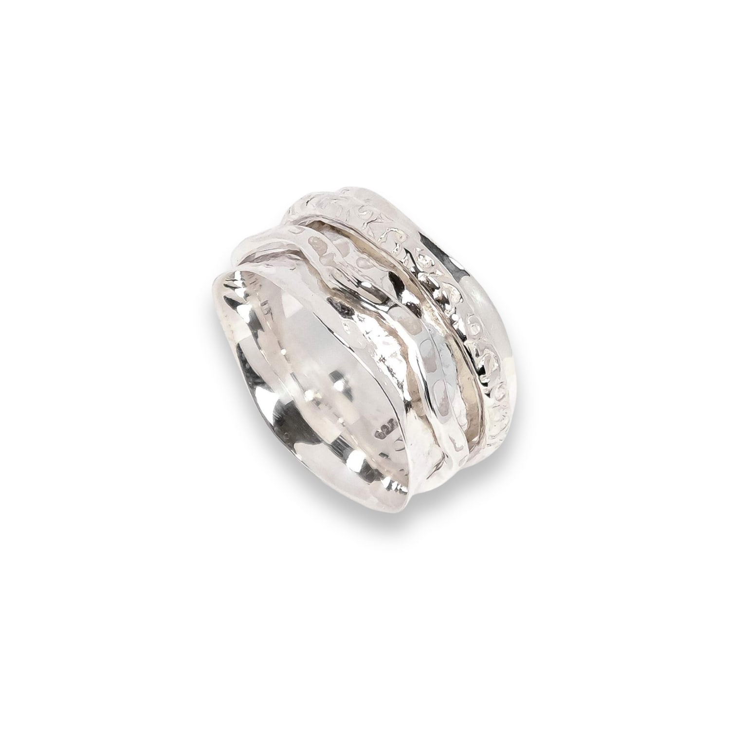アクセサリー POINTLESS JOURNEY FINE RING - SILVER Aura Zen Silver Spinning Ring | Charlotte's Web Jewelry | Wolf