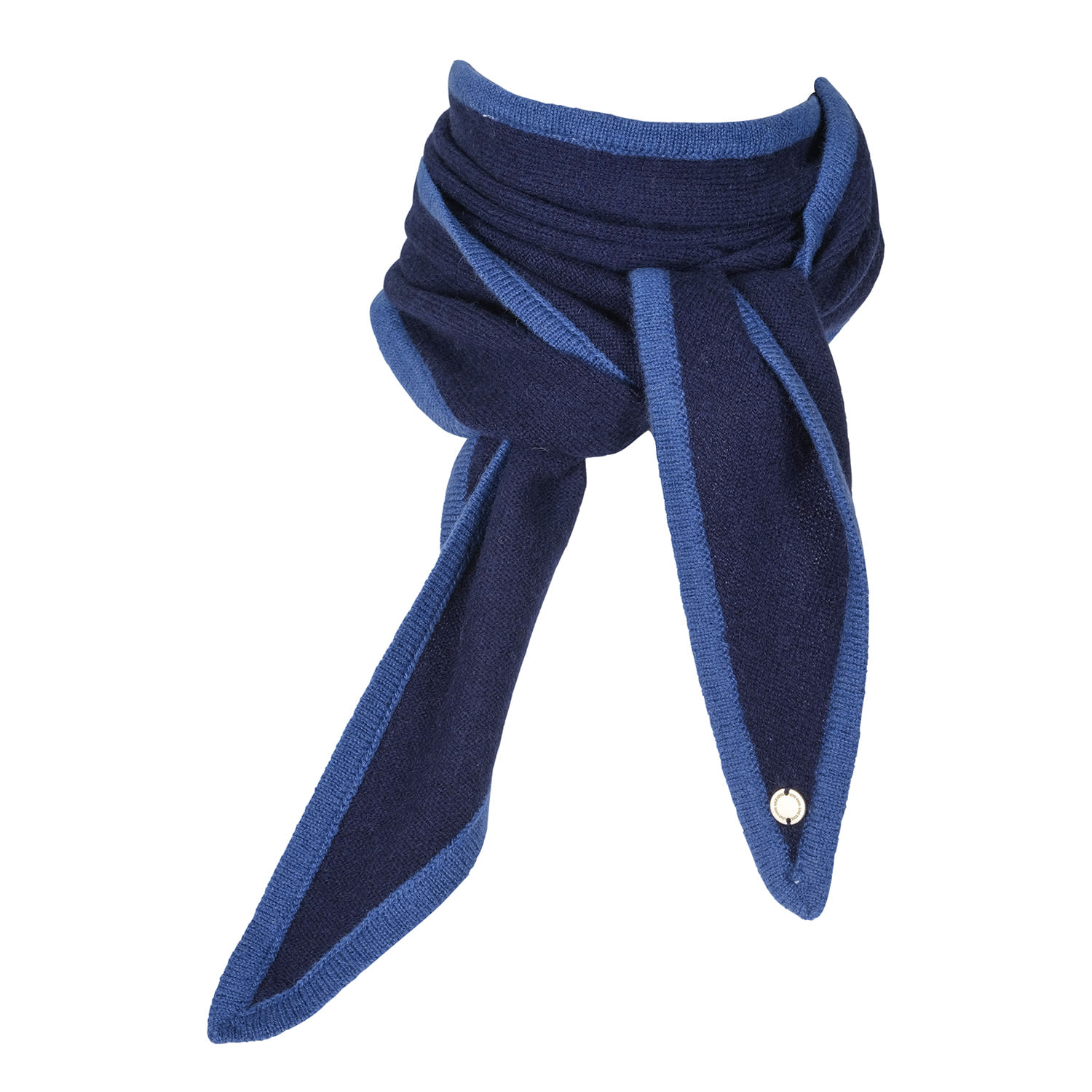 Ayla Small Neck Scarf In Soft Pure Cashmere Navy | tirillm | Wolf