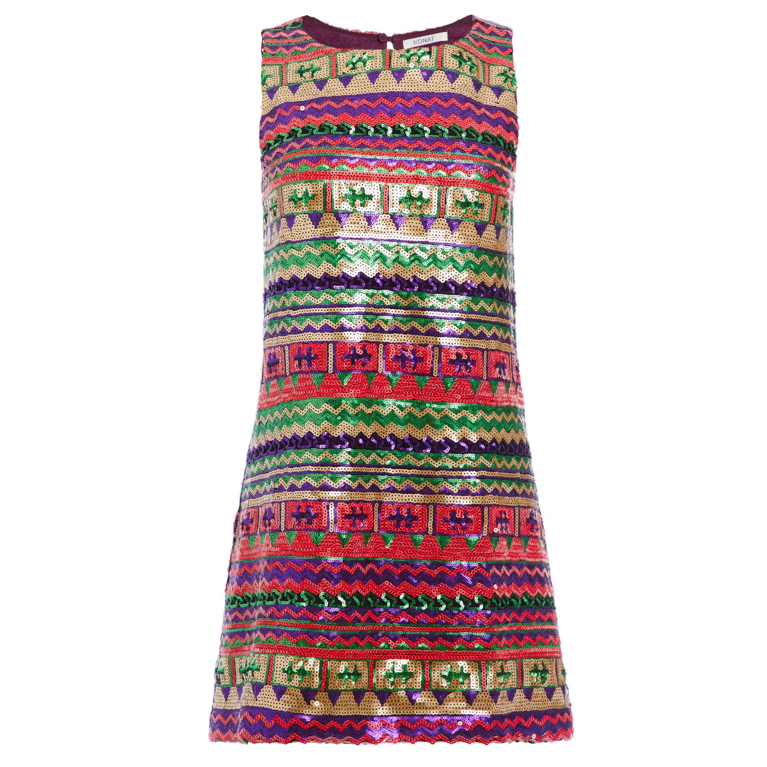 Aztec Sequin Party Mini Dress | N'Onat | Wolf & Badger