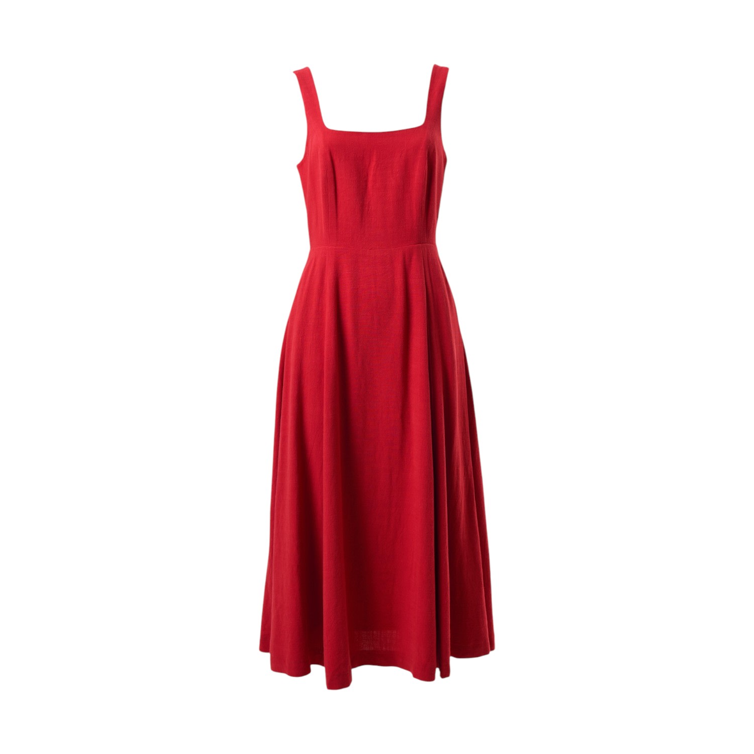 linen blend square neck dress Linen-blend Square Neck Tie Strap Mini Shift Dress