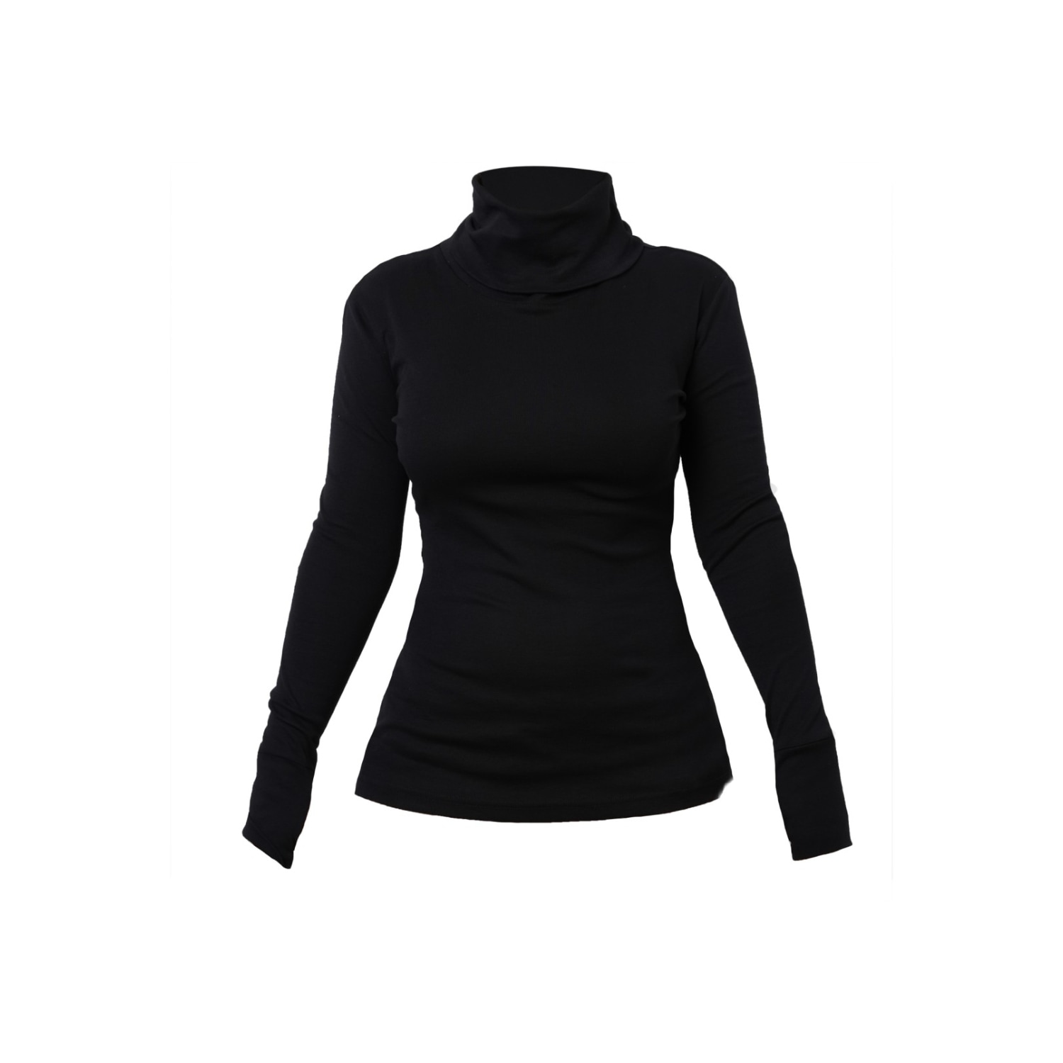 Black Long Sleeve Top With Thumbholes | Metamorphoza | Wolf & Badger