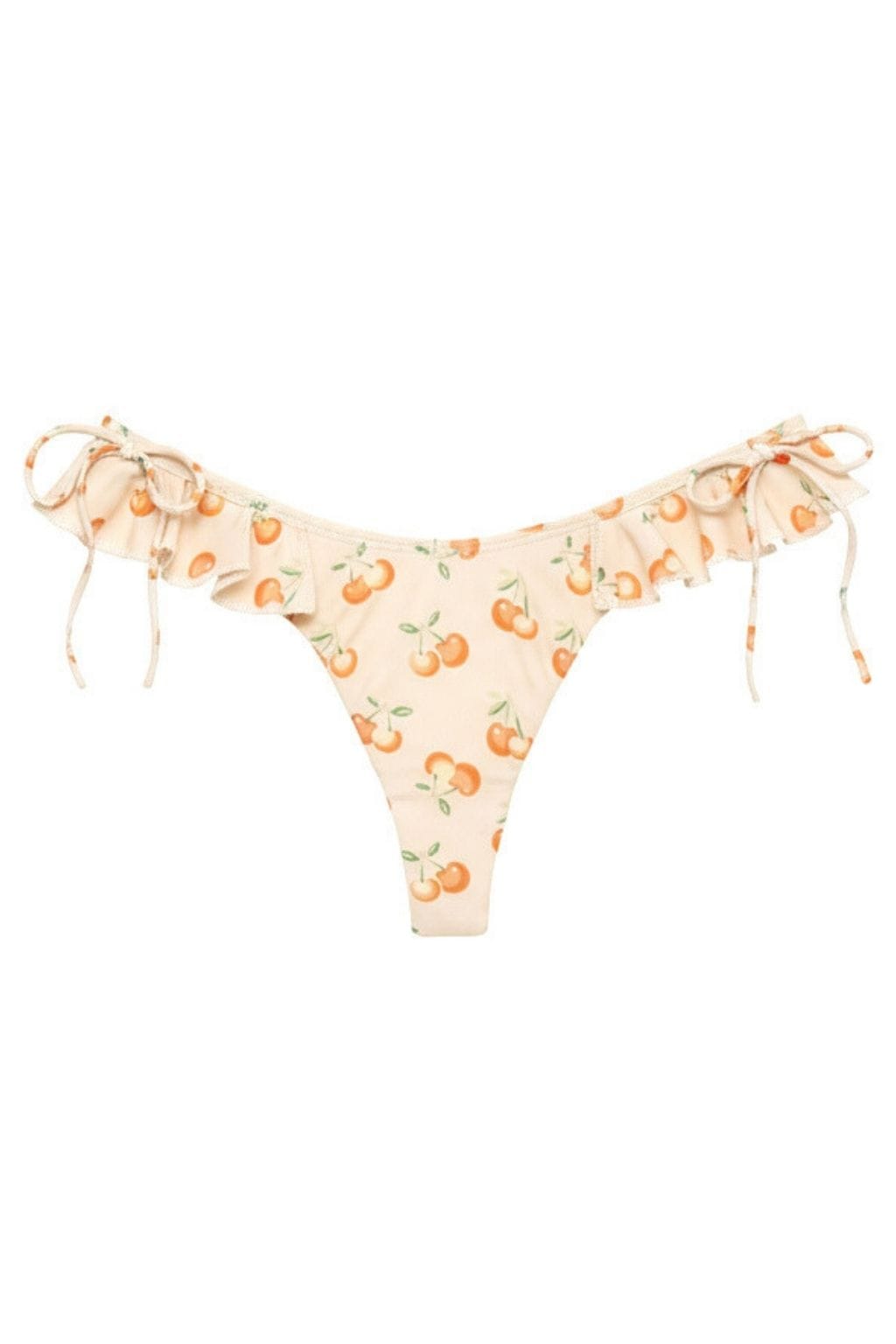 Cherry Sherbet Uno Ruffle Bows Bikini Bottom | Montce Swim | Wolf