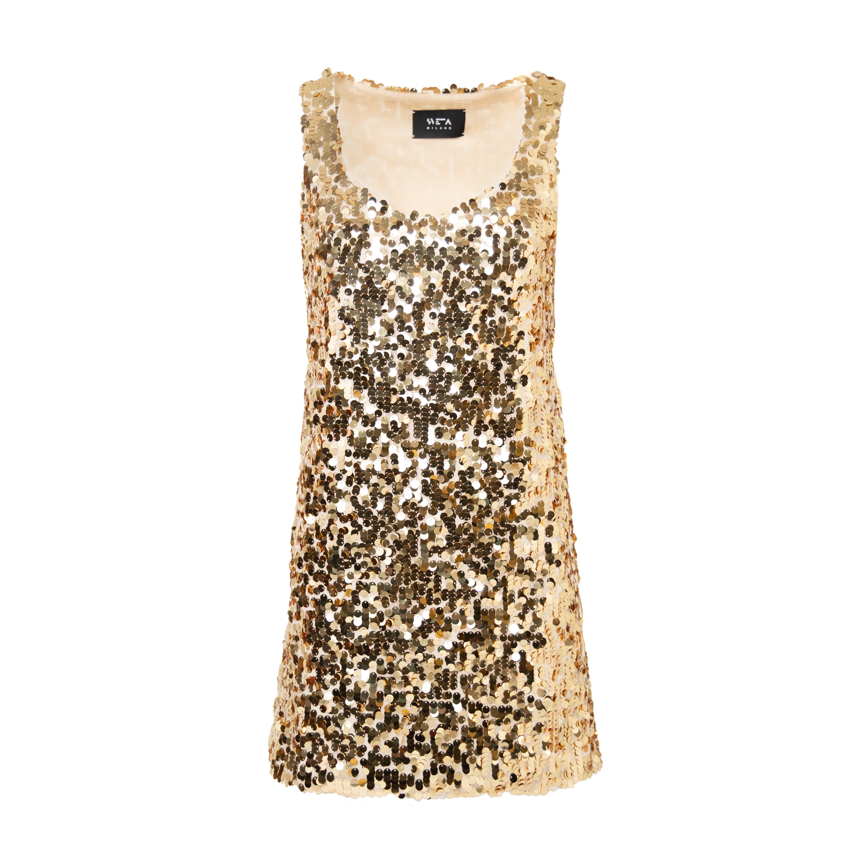 Sveta Milano Chiara Sequin Mini Dress - Gold